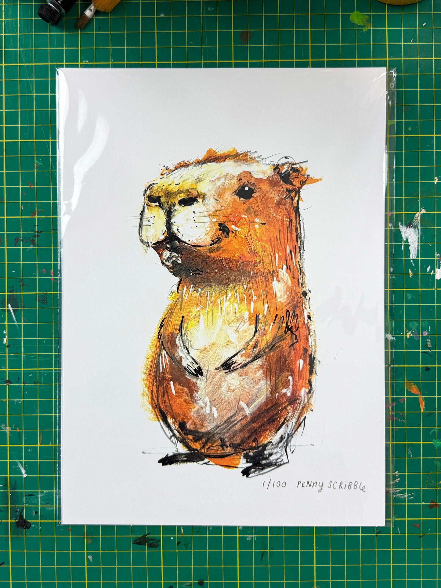 Capybara Art Print – Limited Edition by Penny Scribble
