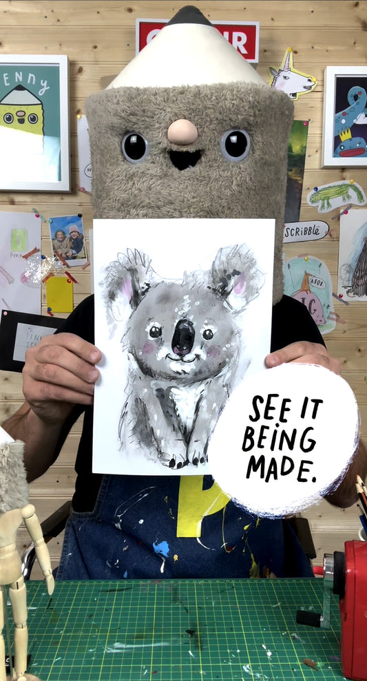 Koala Art Print – Limited Edition by Penny Scribble